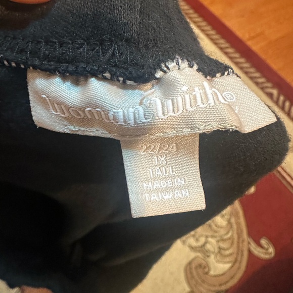 Woman Within Black Sweatpants with 2 sides pockets Women’s Size 22/24 1X TALL - Picture 5 of 11